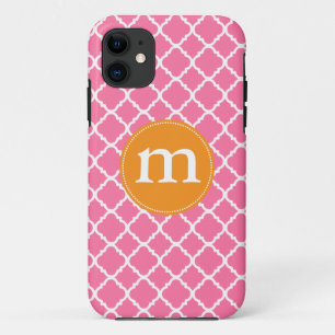 Eleganter rosa Marokkaner Quatrefoil Case-Mate iPhone Hülle