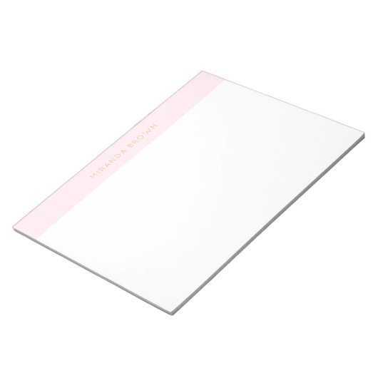 Eleganter, rosa Minimalistischer Chic 11x8.5 Notep Notizblock (angewinkelt)