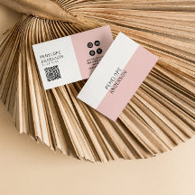 Eleganter rosa Minimalistischer QR-Code Moderner B