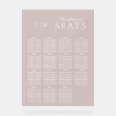 Eleganter rosa, moderne Script Monogram Wedding Si Acrylschild (Vorderseite)