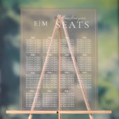 Eleganter rosa, moderne Script Monogram Wedding Si Acrylschild (Neutral)