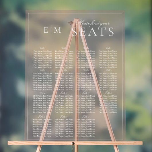 Eleganter rosa, moderne Script Monogram Wedding Si Acrylschild (Neutral)