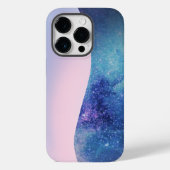 Eleganter rosa Moderner Gradient Galaxie Glitzer S Case-Mate iPhone Hülle (Rückseite)