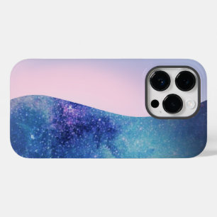 Eleganter rosa Moderner Gradient Galaxie Glitzer S Case-Mate iPhone 14 Pro Hülle