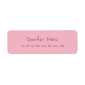 Eleganter rosa Moderner Schlichter handgeschrieben (Vorne)