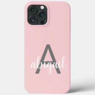 Eleganter Rosa Moderner, stilvoller Name des Monog Case-Mate iPhone Hülle