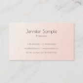 Eleganter Rosa Moderner, trendiger Premium-Wäsche Visitenkarte (Rückseite)