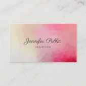 Eleganter rosa Moderner Vorlagenhandschriftname Visitenkarte (Vorderseite)
