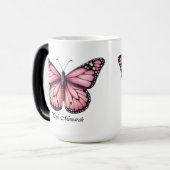 Eleganter rosa Monarchfalter-Wrap Verwandlungstasse (Vorderseite Links)