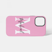 Eleganter rosa Name personalisiert iPhone Hülle (Rückseite (Horizontal))
