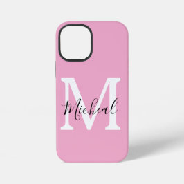 Eleganter rosa Name personalisiert iPhone 12 Mini Hülle