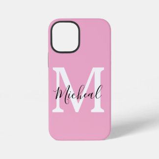 Eleganter rosa Name personalisiert iPhone 12 Mini Hülle