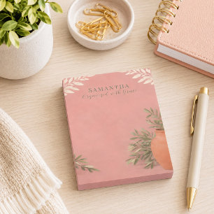Eleganter rosa Olivenzweig Post-it Klebezettel