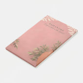 Eleganter rosa Olivenzweig Post-it Klebezettel (angewinkelt)