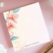 Eleganter rosa Orchid Blossom Personalisierter Nam Notizblock