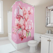 Eleganter rosa Orchideen-Duschvorhang Duschvorhang (Beispiel)