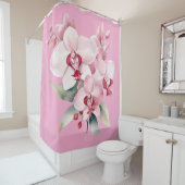 Eleganter rosa Orchideen-Duschvorhang Duschvorhang (Beispiel)