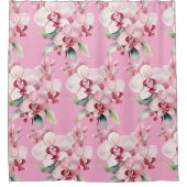 Eleganter rosa Orchideen-Duschvorhang Duschvorhang (Vorderseite)