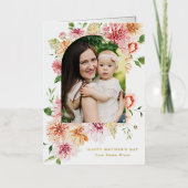 Eleganter rosa Peonies 2 Foto Muttertag (Vorderseite)