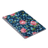 Eleganter rosa Peonies Retro Hintergrund Notizblock (Rechte Seite)