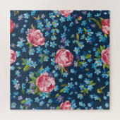 Eleganter rosa Peonies Retro Hintergrund Puzzle (Horizontal)