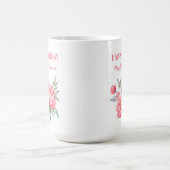 Eleganter rosa Peony Botanical Birthday Kaffeetasse (Mittel)
