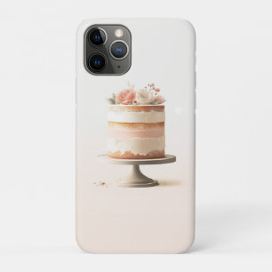 Eleganter Rosa Pfirsich Blumenkuchen Küche Bäckere Case-Mate iPhone Hülle