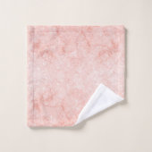 Eleganter Rosa Quarz Glitzer Marmor Badhandtuch Set (Waschlappen)