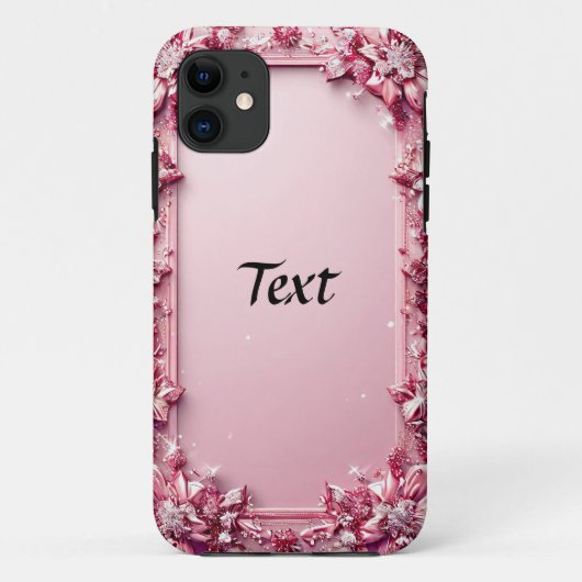 Eleganter Rosa Rahmen Case-Mate iPhone Hülle (Rückseite)