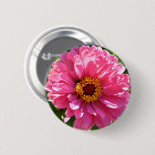 Eleganter Rosa Retro Rosa-Département Button (Vorne & Hinten)