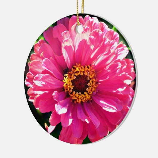 Eleganter Rosa Retro Rosa-Département Keramik Ornament (Links)