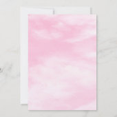Eleganter Rosa Romantischer Cloud Nine Brautjungfe Einladung (Rückseite)