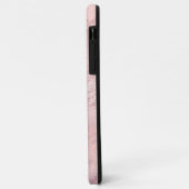 Eleganter Rosa-Rosa-Glitzer-Marmor Case-Mate iPhone Hülle (Hinten/Links)