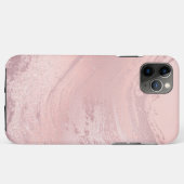 Eleganter Rosa-Rosa-Glitzer-Marmor Case-Mate iPhone Hülle (Rückseite (Horizontal))