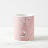 Eleganter Rosa-Rosa-Glitzer-Marmor Kaffeetasse (Mittel)