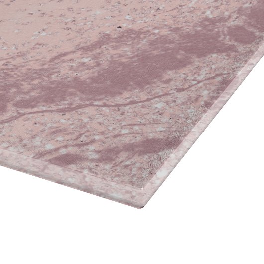 Eleganter Rosa-Rosa-Glitzer-Marmor Schneidebrett (Ecke)