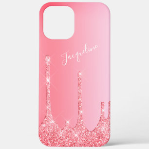 Eleganter Rosa Rosa Glitzer Tropfen Case- Case-Mate iPhone Hülle