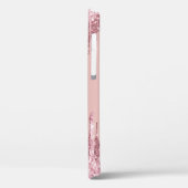 Eleganter Rosa Rosa Glitzer Tropfen individuelle N Case-Mate iPhone Hülle (Rückseite / Links)