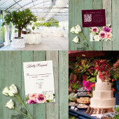 Eleganter Rosa Rosa Lila Save the Date Ankündigungspostkarte