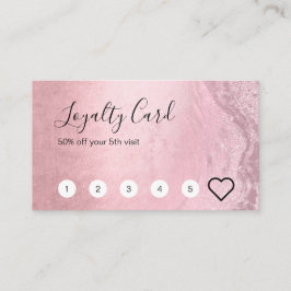 Eleganter, rosa Rosa Rosa Glitzer Makeup Künstler Treuekarte