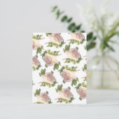 eleganter Rosa-Rosa-Rosenknospe Postkarte (Stehend Vorderseite)