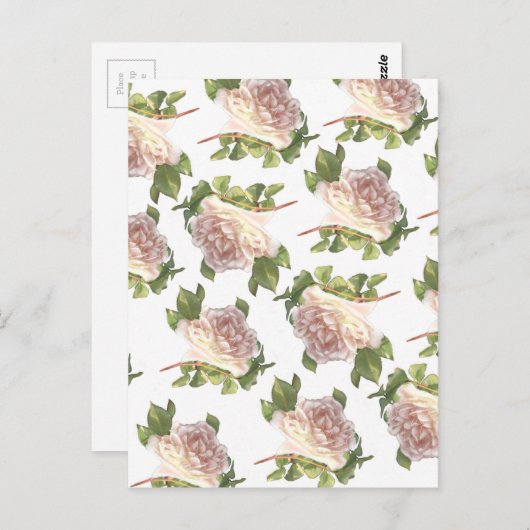 eleganter Rosa-Rosa-Rosenknospe Postkarte (Vorne/Hinten)