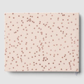 Eleganter Rosa Rose Gold Glitzer Banner Quinceañer Gästebuch (Rückseite)