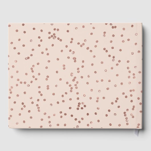 Eleganter Rosa Rose Gold Glitzer Banner Quinceañer Gästebuch (Rückseite)