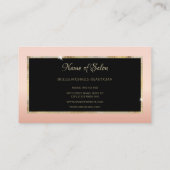 Eleganter Rosa Rose Gradient Gold Frame Friseur Sa Visitenkarte (Rückseite)