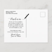 Eleganter Rosa Rose Hochzeitkalender Save the Date Ankündigungspostkarte (Rückseite)