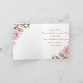 Eleganter Rosa Rose Muttertag Karte (Innenseite)