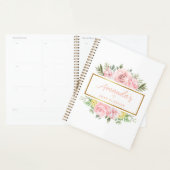 Eleganter rosa Rose Personalisierter Name Planer (Anzeige)