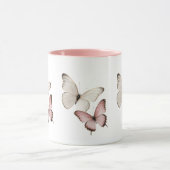 Eleganter rosa Schmetterlingsbecher Tasse (Zentrum)