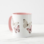Eleganter rosa Schmetterlingsbecher Tasse (Vorderseite Links)